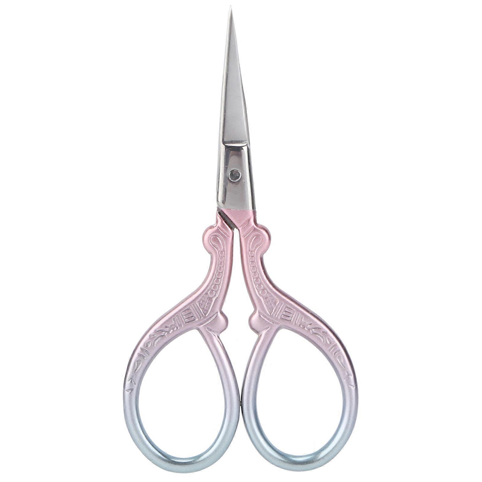 Embroidery Scissors Stainless Steel Sharp Sewing Crafting Scissors for NeedleworkGradient Pink