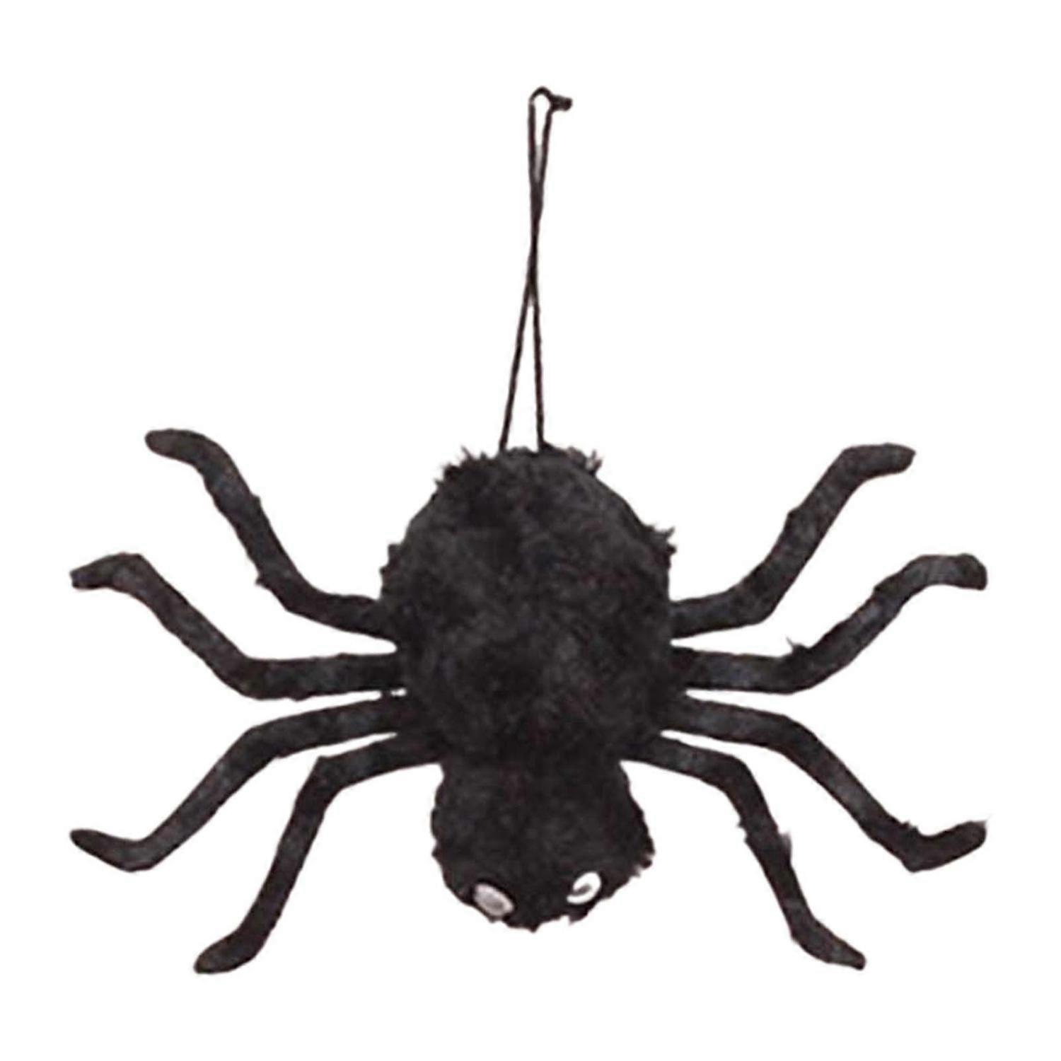 Halloween Realistic Spider Pendant Plush Stuffed Animal Spider Toy Scary Simulated Spider Prop