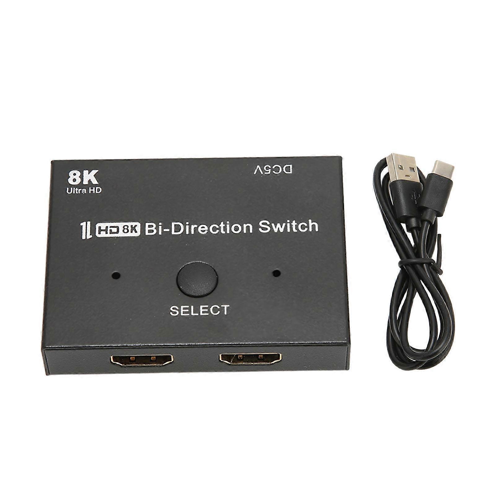 HD Multimedia Interface Directional Switch 8K At 60Hz 4K At 120Hz 1 in 2 Out Bi Direction Splitter for PC TV
