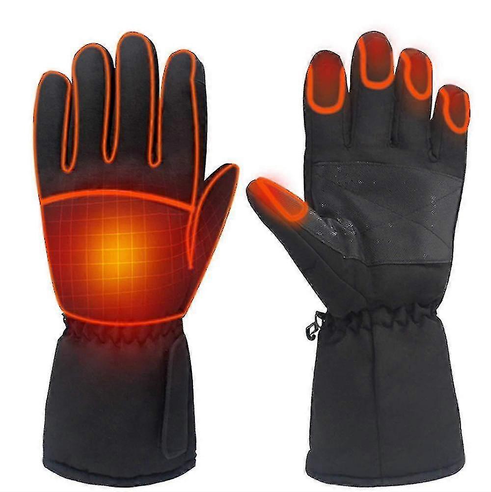 Electric Heated Gloves,portable Battery Heating Thermal Gloves,waterproof Touchscreen