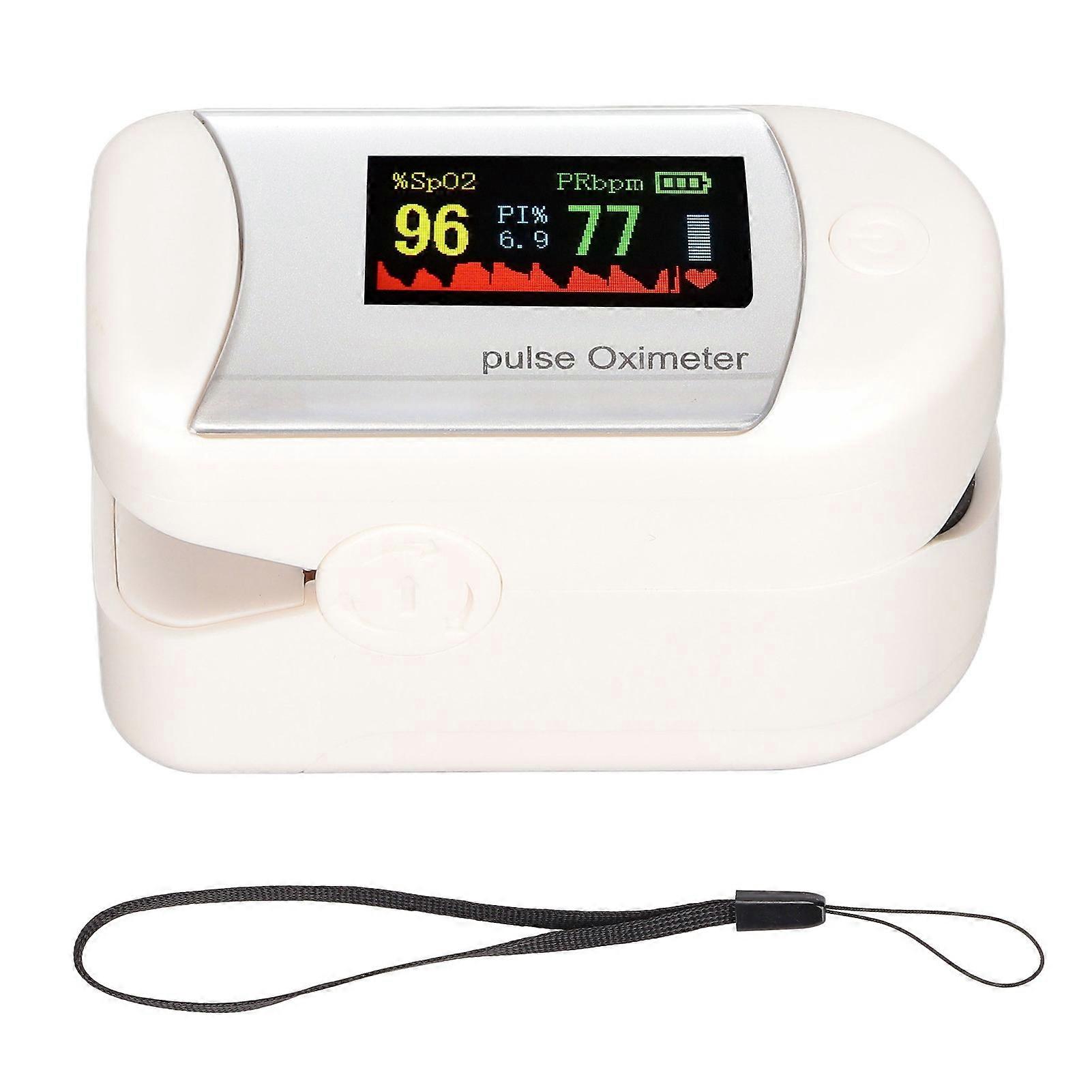 Fingertip Pulse Oximeter with 4 Display Formats - Accurate Blood Oxygen & Heart Rate Monitor