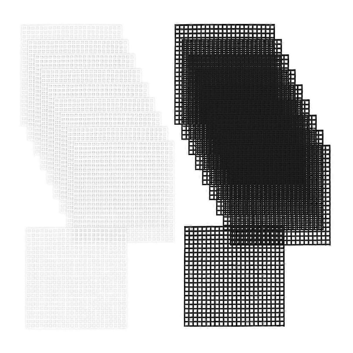 20 قطع صفائح قماش بلاستيكية 10x10 سم شبكة بلاستيكية إبرة قماش مرنة شبكة منصات النسيج للتطريز