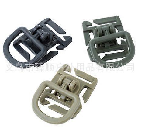 战术 MOLLE 塑料夹带可旋转 D 扣军用气枪背心挂扣户外狩猎配件棕褐色