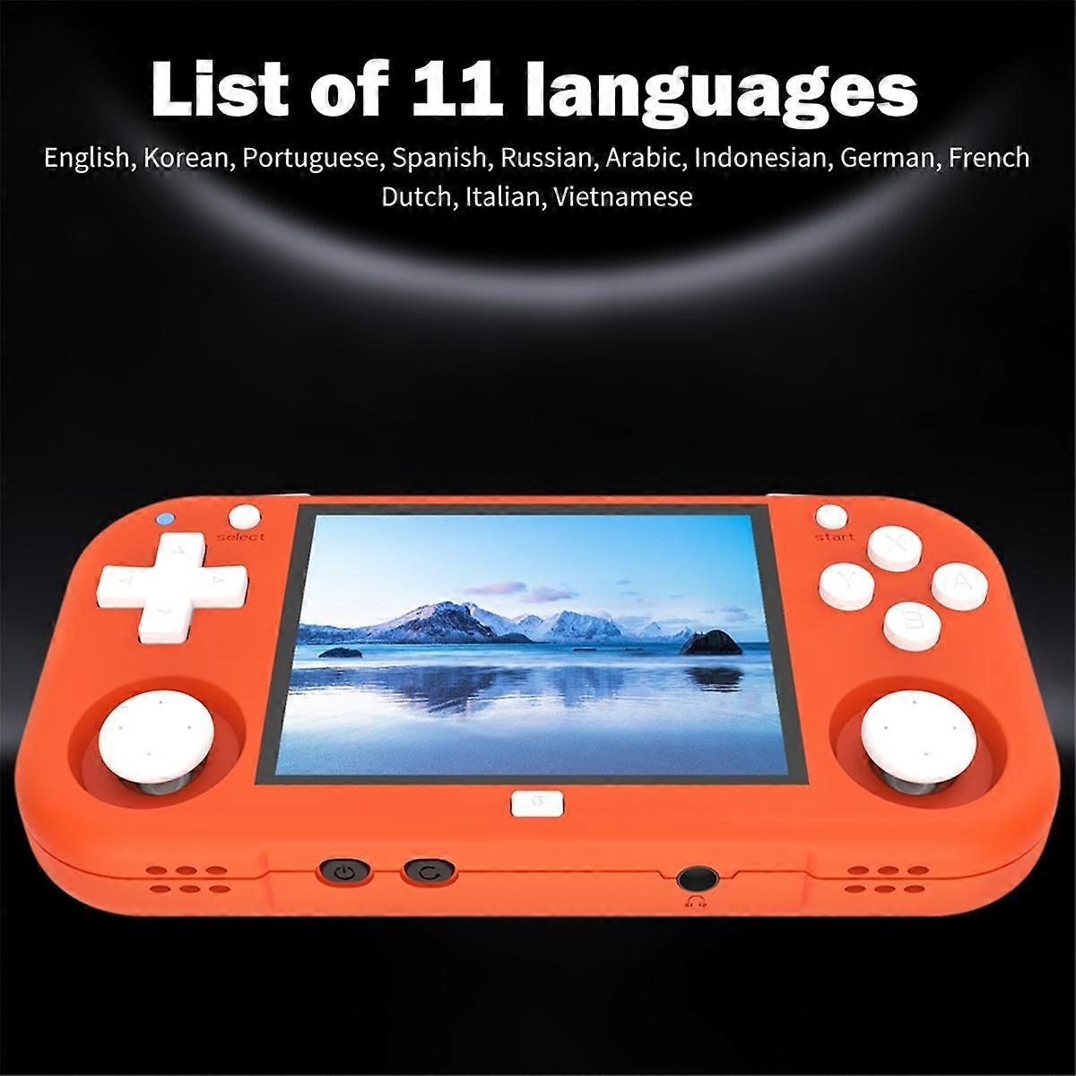 XU Mini M Game Console 128GB 11700 Games 2.8 Inch IPS Linux Handheld Game Players Retro Video Game for Kids Orange