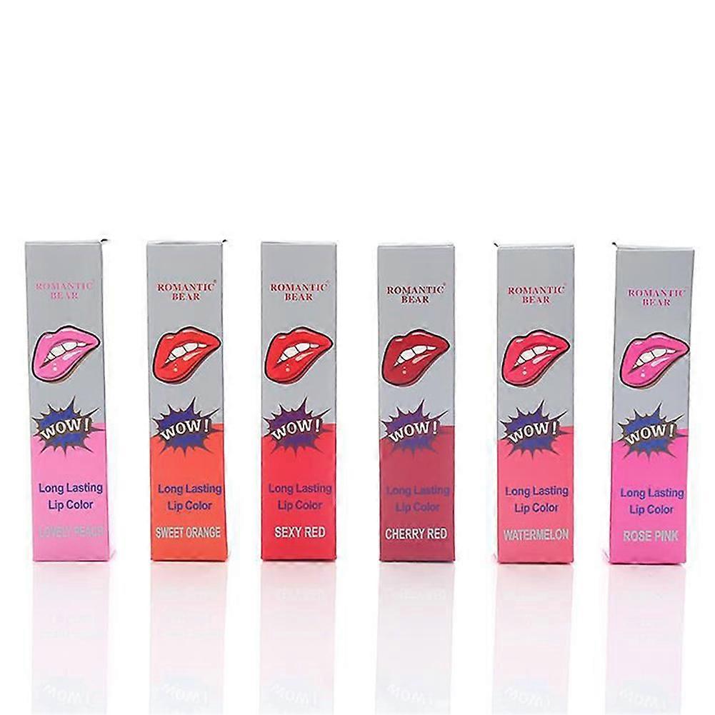 6 Colors Peel Off Lip Gloss Nourishing Moisturizing Tear Pull Lipstick Lasting Colorful Lip Mask