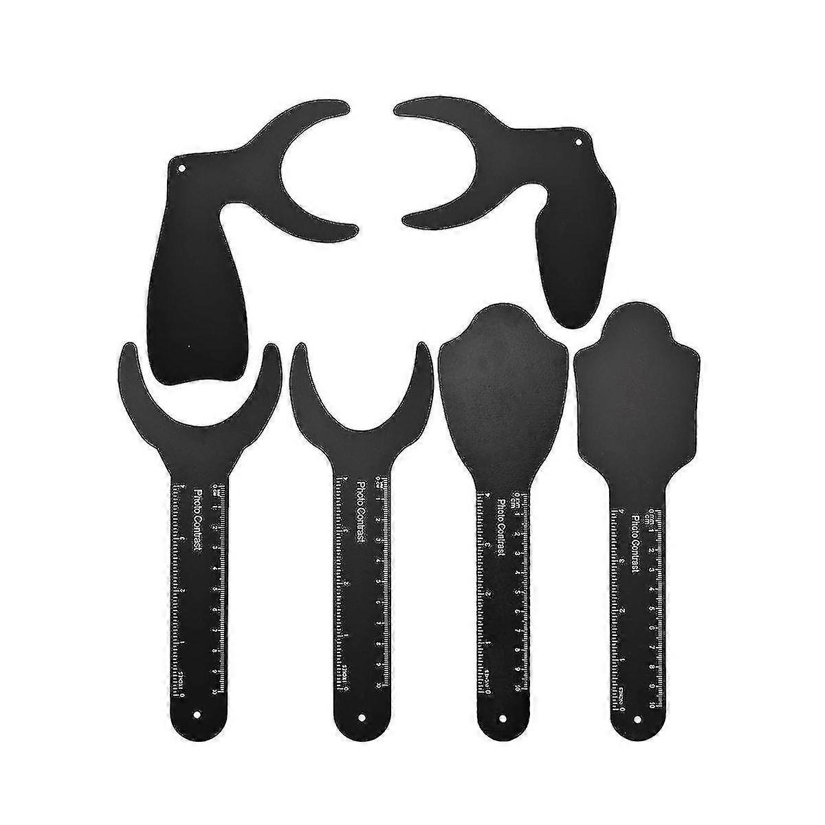 6 قطع عابر الأسنان داخل الفم التصوير الفوتوغرافي الأسنان الأسود لوحة خلفية الأسنان طقم صور الأسنان- Yvan