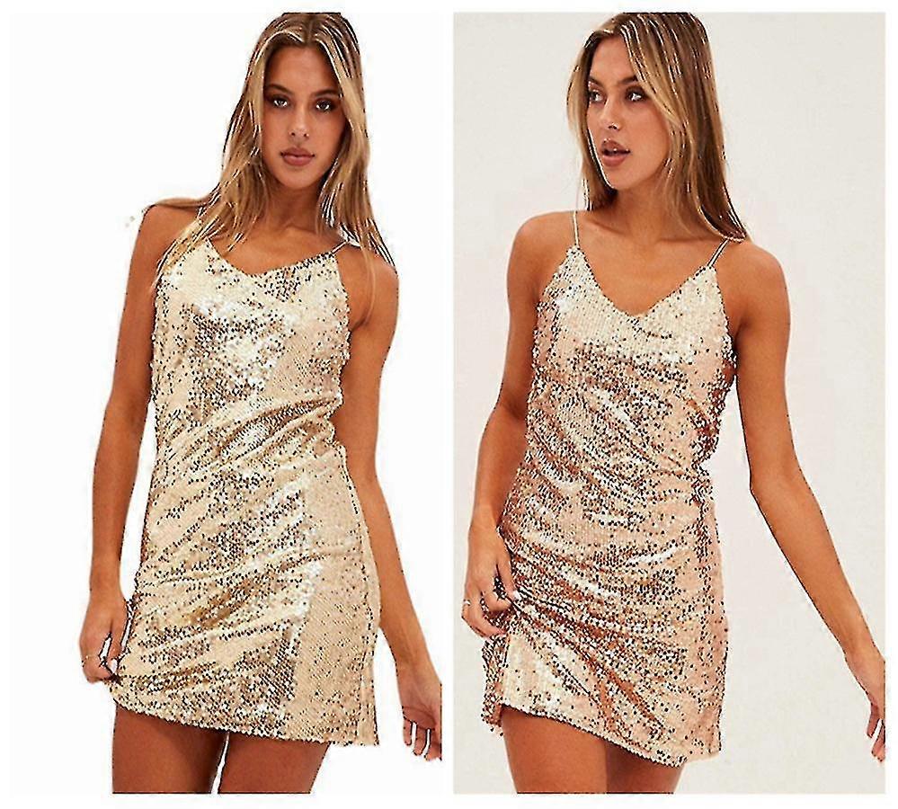 Sequin Camisole Mini Robe pour Femmes Robe courte