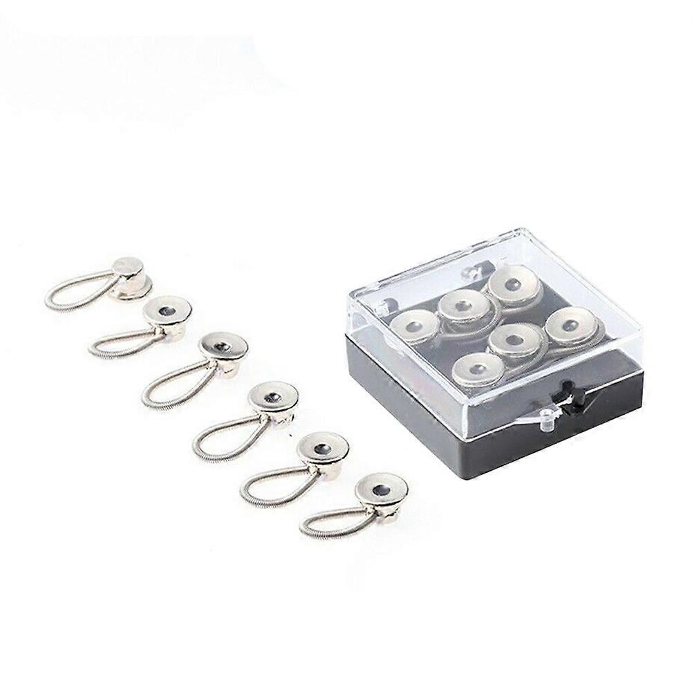 6 Pcs Collar Pant Extender Buttons Jeans Waist Extension Elastic Extended for Shirt Trousers