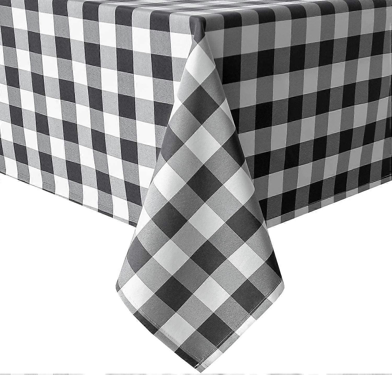 Checkered Rectangle Tablecloth - Stain Resistant, Waterproof And Wrinkle Resistant Washable