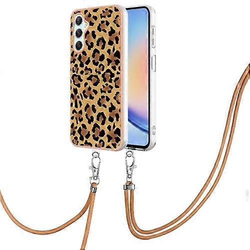 For Samsung Galaxy A25 5G / A24 Electroplating Dual-side IMD Mobile Phone Case with Lanyard