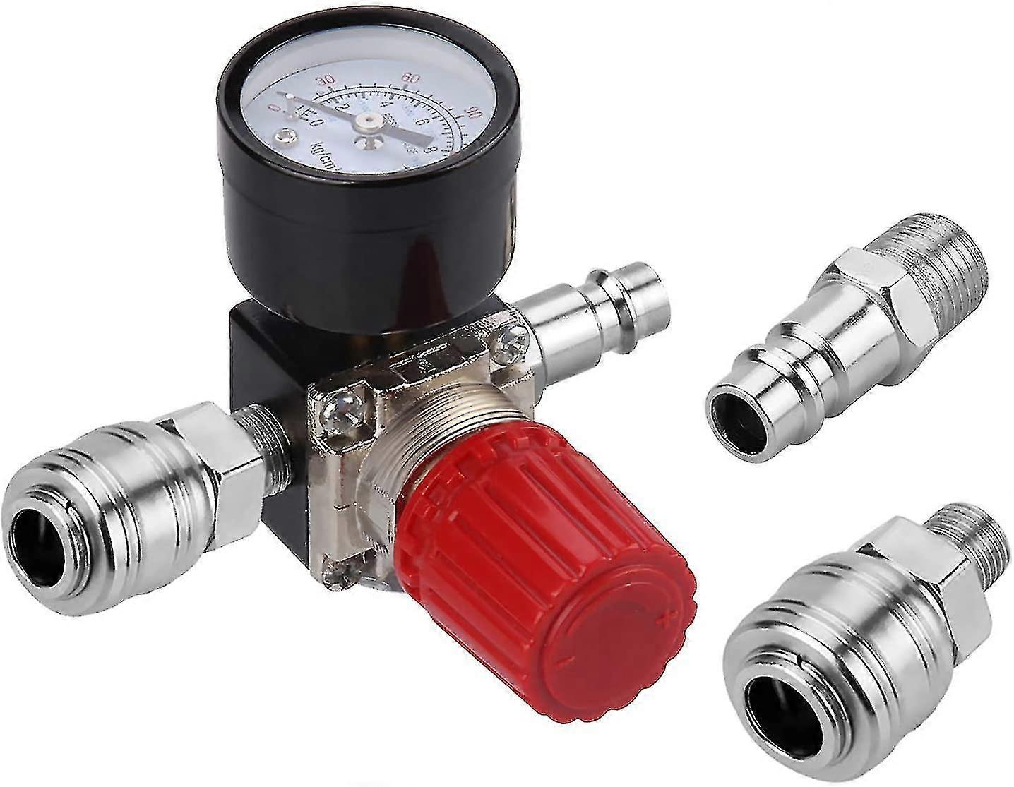 Ρυθμιστής πίεσης αέρα τριπλή βαλβίδα 175psi 12bar 1/4 ιντσών ρυθμιστής μετρητών πίεσης αέρα για συμπιεστή (νέα βαλβίδα 3 δρομών)
