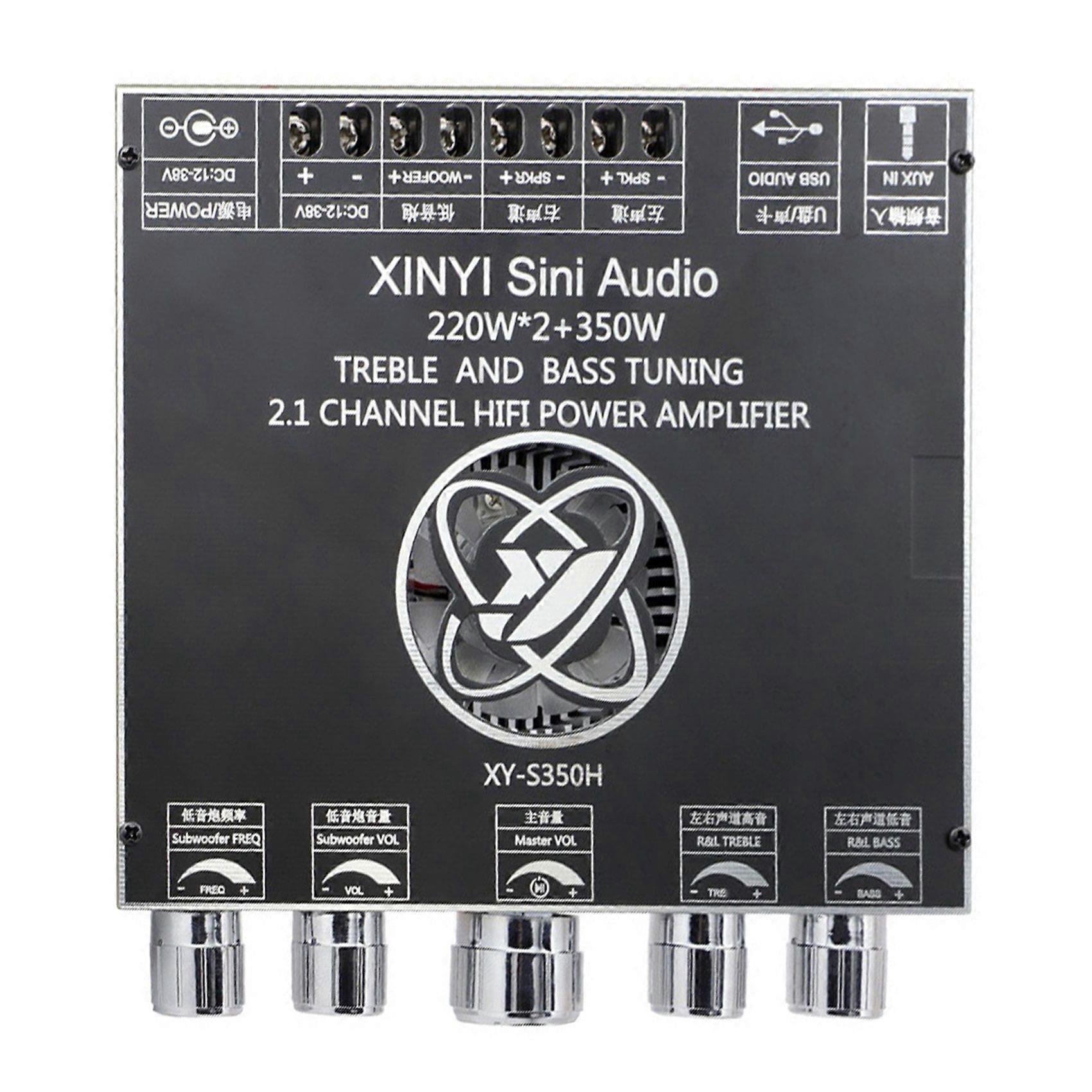 2.1-Channel TPA3251 Bluetooth Digital Amplifier Module High and Low Tone Subwoofer,220Wx2+350W Ampl