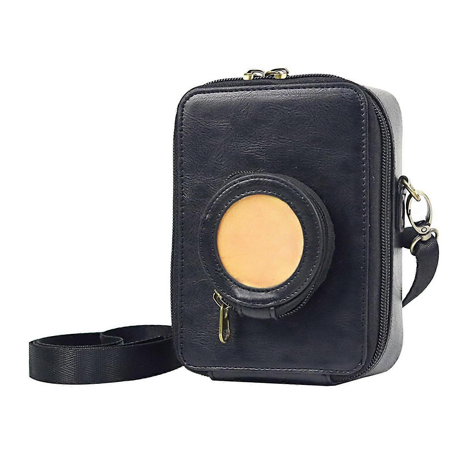 Retro Pu Leather For Case Camera Carrying Pouch Holder For Mini Evo,Black