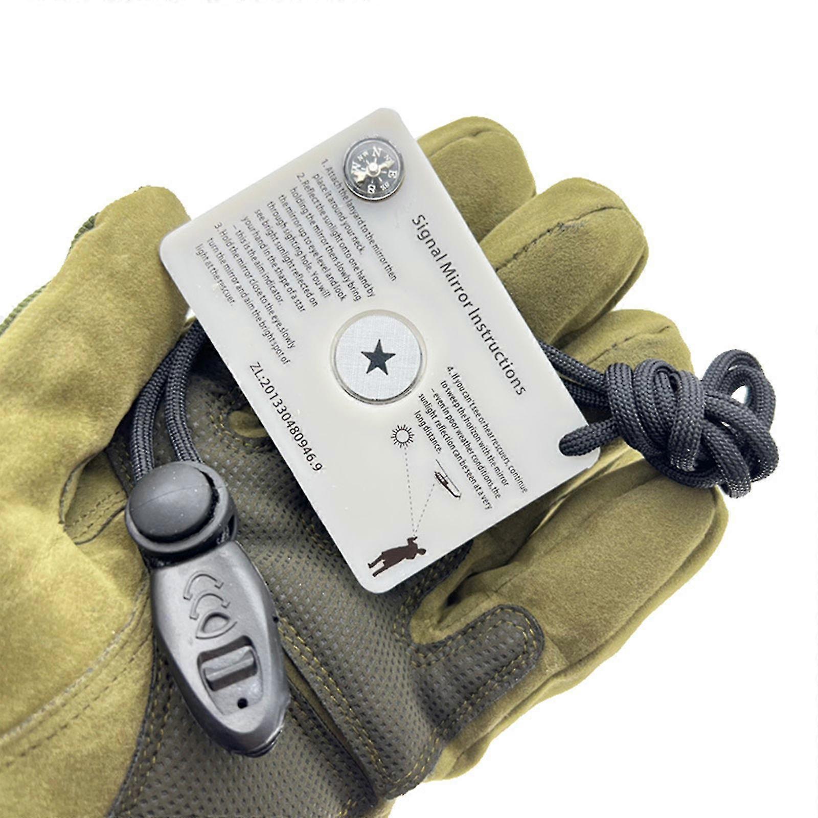 Survival Mirror Convenient Signal Mirror Emergency Signaling Mirror For Camping