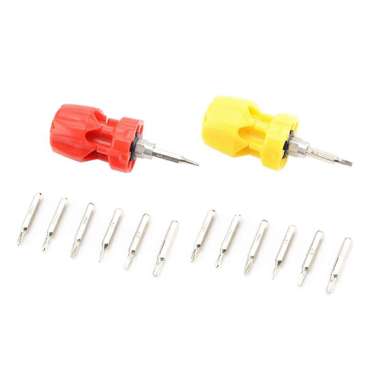 2Pcs 6-In-1 Multifunctional Screwdriver Set Hand Tools Screwdriver T-Head Multi-Specification Screwdriver
