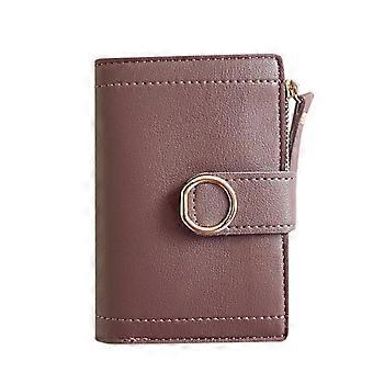 Women Short Style Fashion Pure Color Lovely Coin Purse Card Wallet Holder Bag