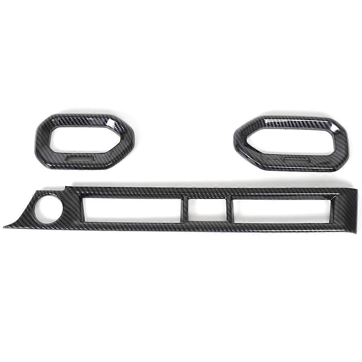 Center Console Dashboard Air Outlet Frame Trim for Pilot 2023 2024 Accessories Carbon Fiber