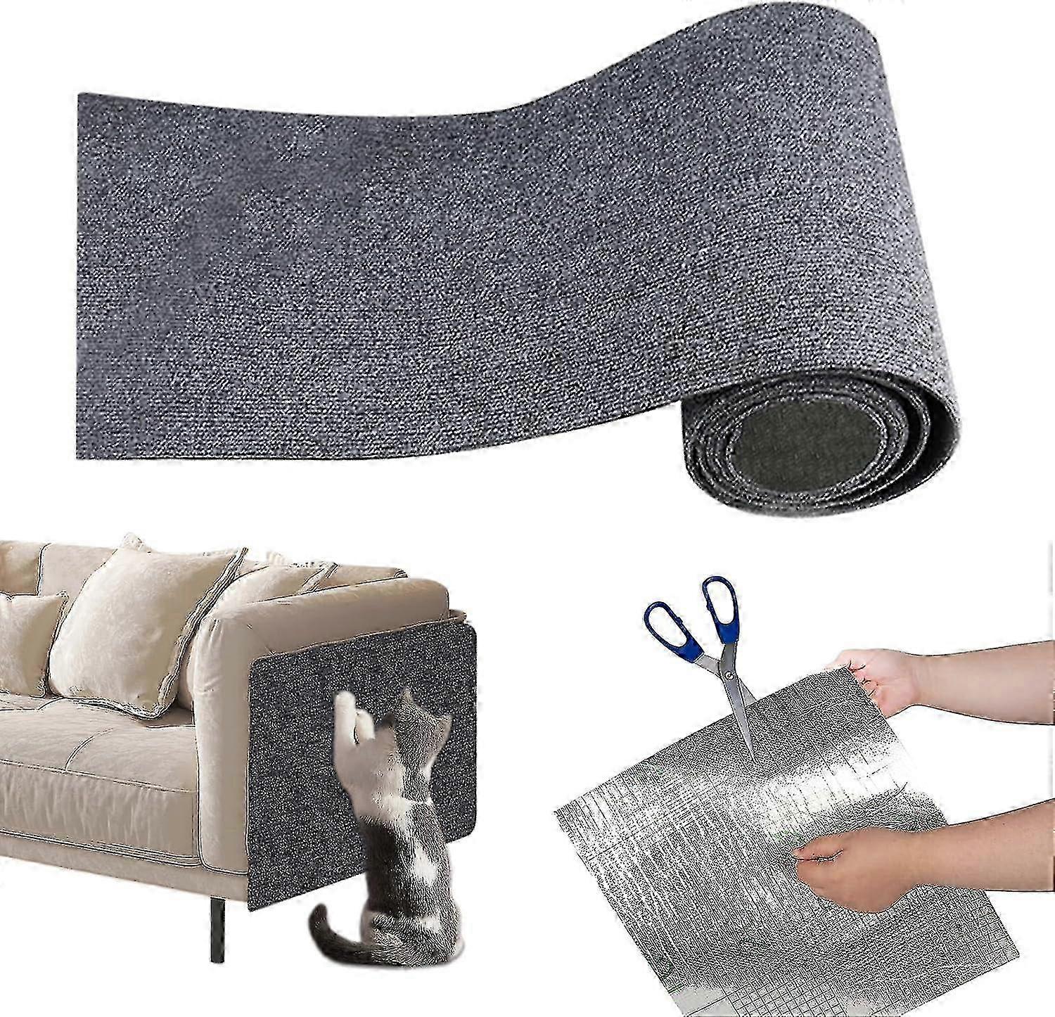 Cat Scratching Mat, Cat Scratch Mat, Selvklebende Cat Tree Hyllererstatning Pads, DIY Cuttable Cat Scratcher Mat For Beskytter Sofa