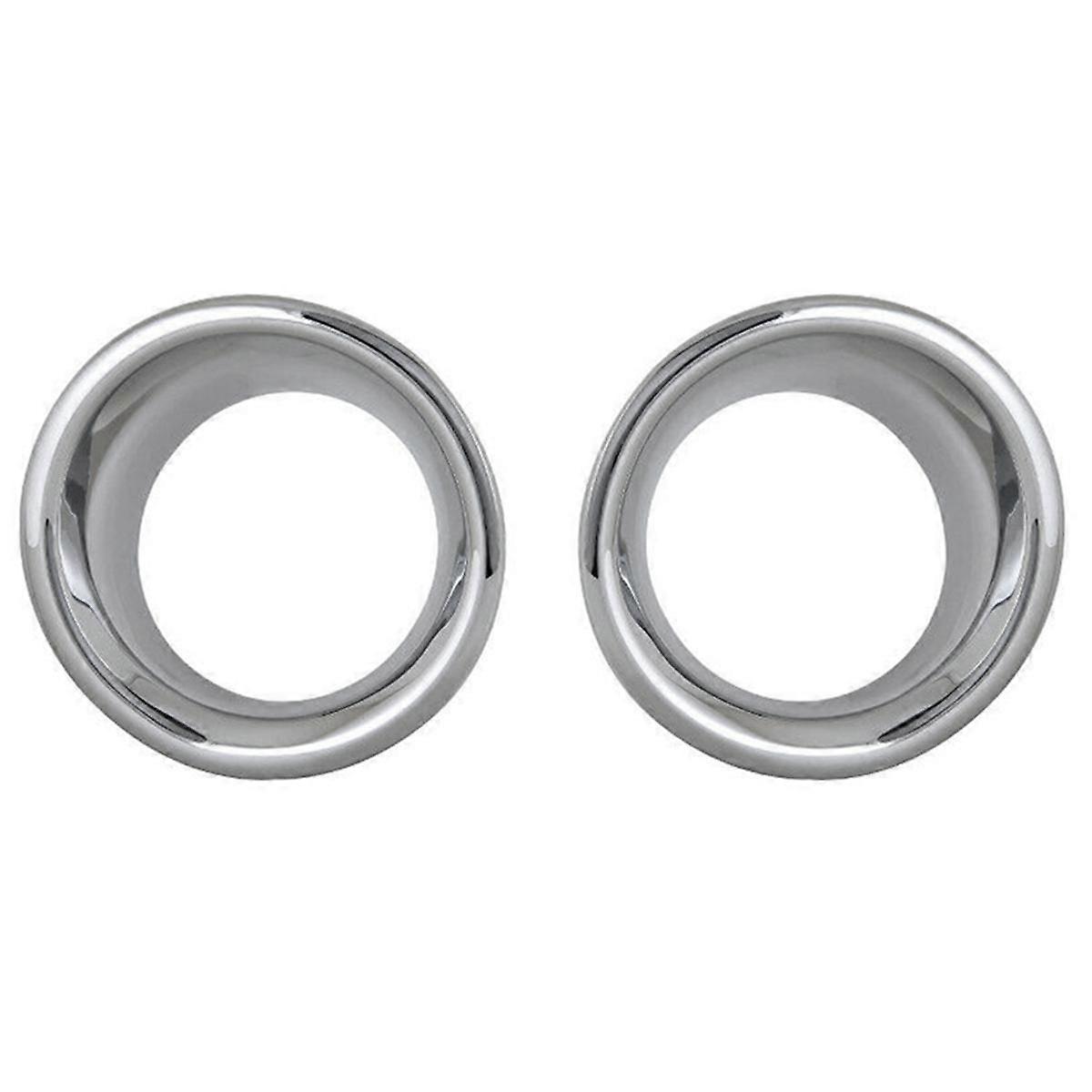 1Pair Car Front Bumper Chrome Fog Lamp Trim Rings Cover for H3 2006-2010 Fog Light Bezel Exterior D