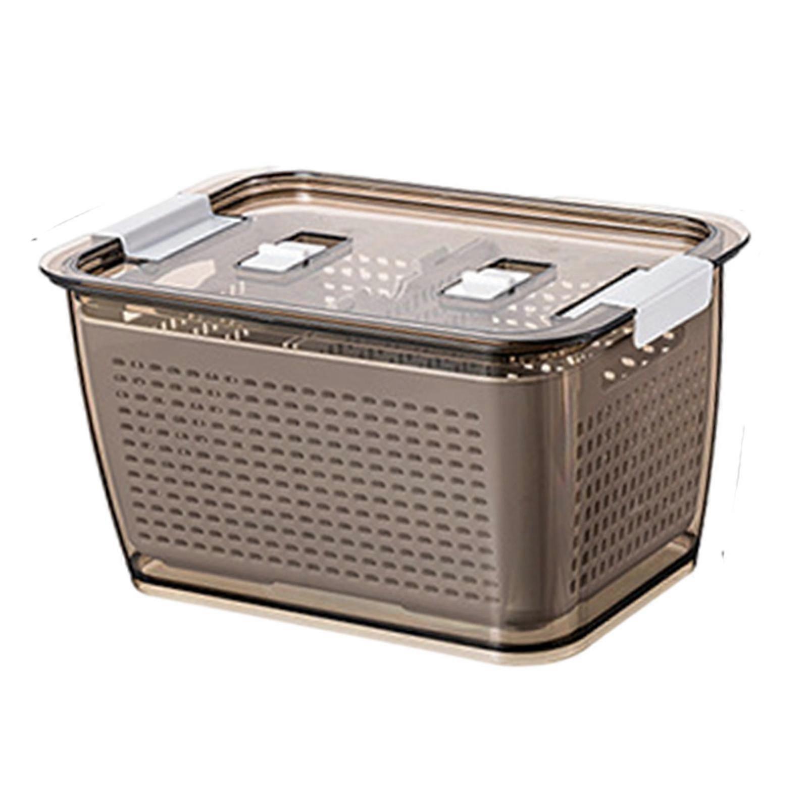 Multifunctional Drain Basket Refrigerator Storage Basket Box Kitchen Tool Large