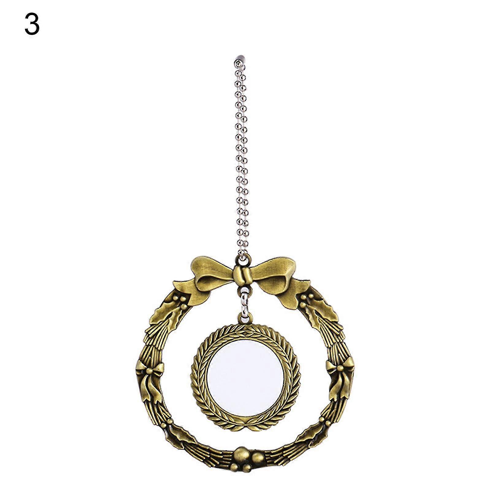 Creative Wreath Shape Hanging Decor Christmas Style Festive Touch Plastic Hanging Widget For Home Q