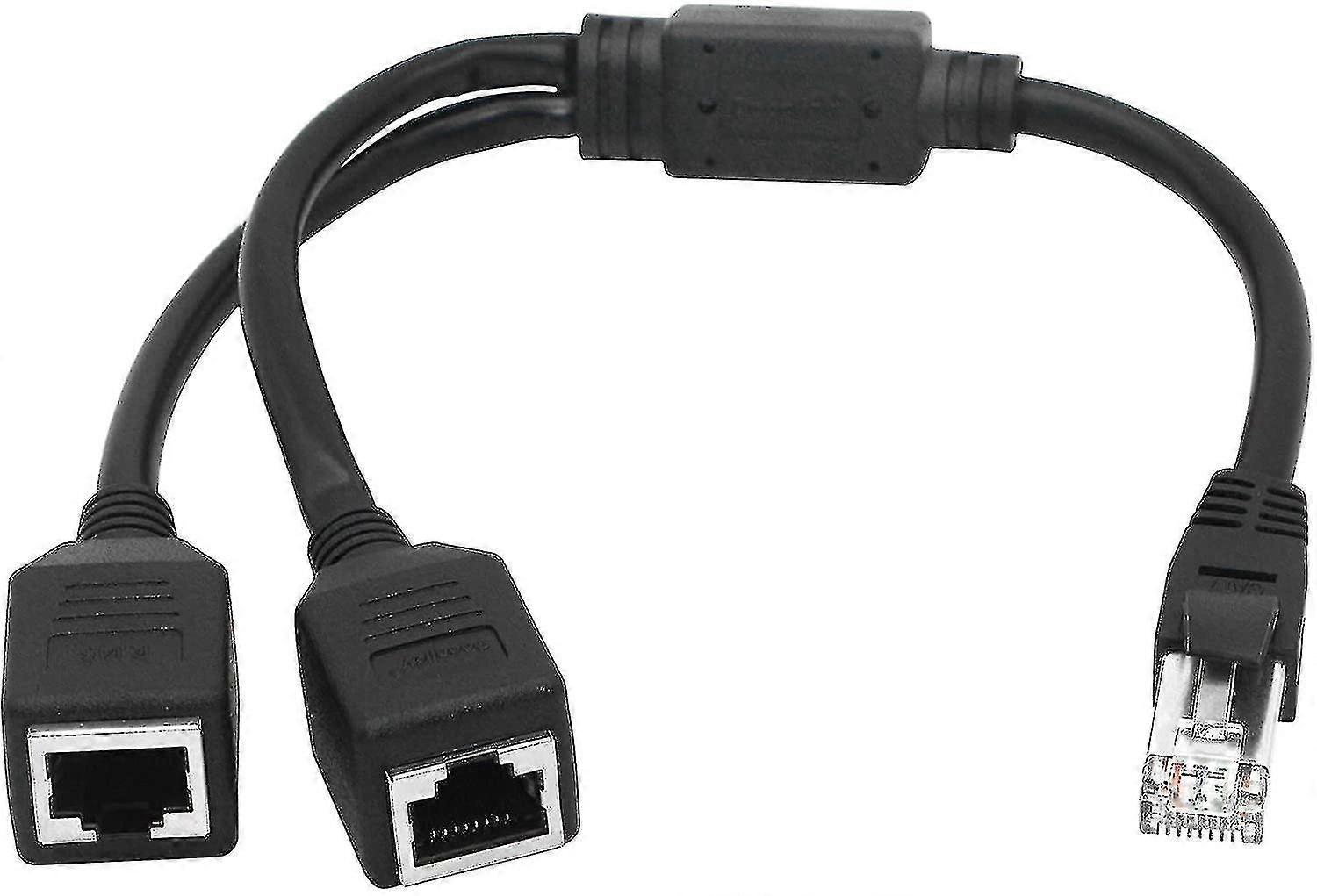 מפצל רשת Ethernet, כבל מתאם Y זכר עד 2 נקבה אחד, תקע הרחבת Ethernet