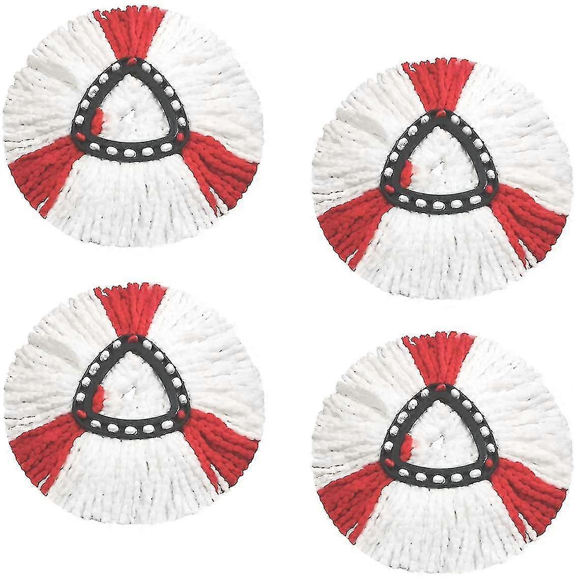 4-piece Replacement Head For Mop 2 In 1 Replacement Head For Turbo Mop