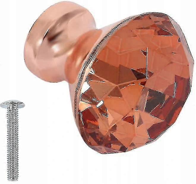 Möbelknopp Kristall Koppar Roséguld 10 st