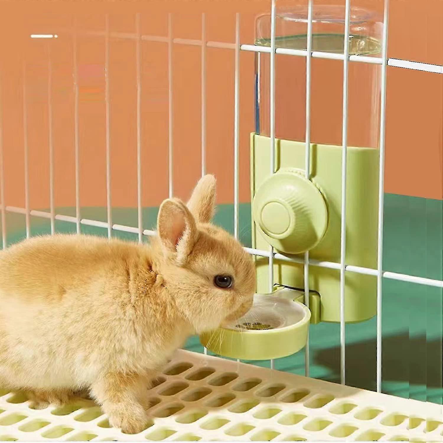 Bouteille d’eau de lapin, distributeur d’eau automatique suspendu de 600 ml par flux de gravité pour lapin chinchilla guinéen furets