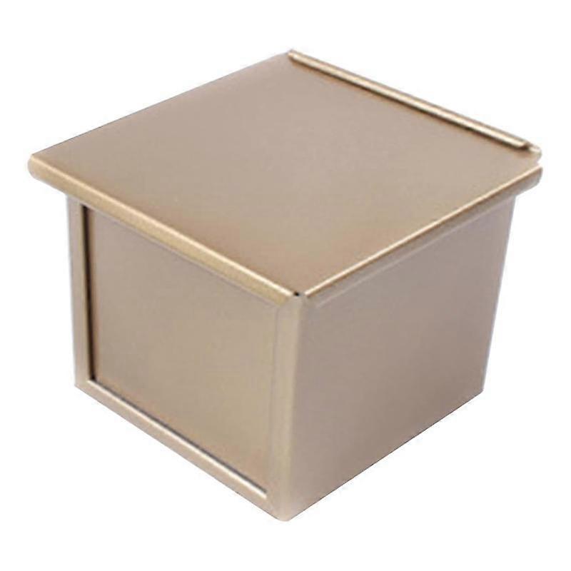 Mini Loaf Pan with Lid, Dough Capacity Non-Stick Rectangle Flat Toast Box for Oven Baking