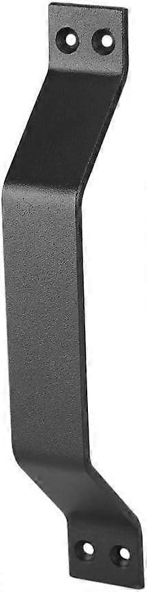 納屋のドアは固体炭素鋼を引っ張る頑丈なフラットアークデザインのドアは、スライド納屋のドアウッドドアの装飾ガレージカーポート(黒)を引っ張る(1個)