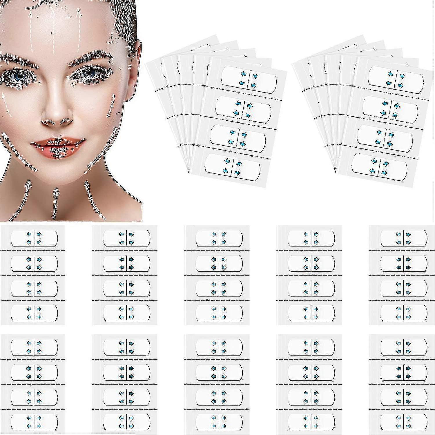 80/160/240pcs Facelift Autocolante V-shape Face Autocolante Face Lifting Tapes Double Chin Tapes Face Invisible Lift Patches