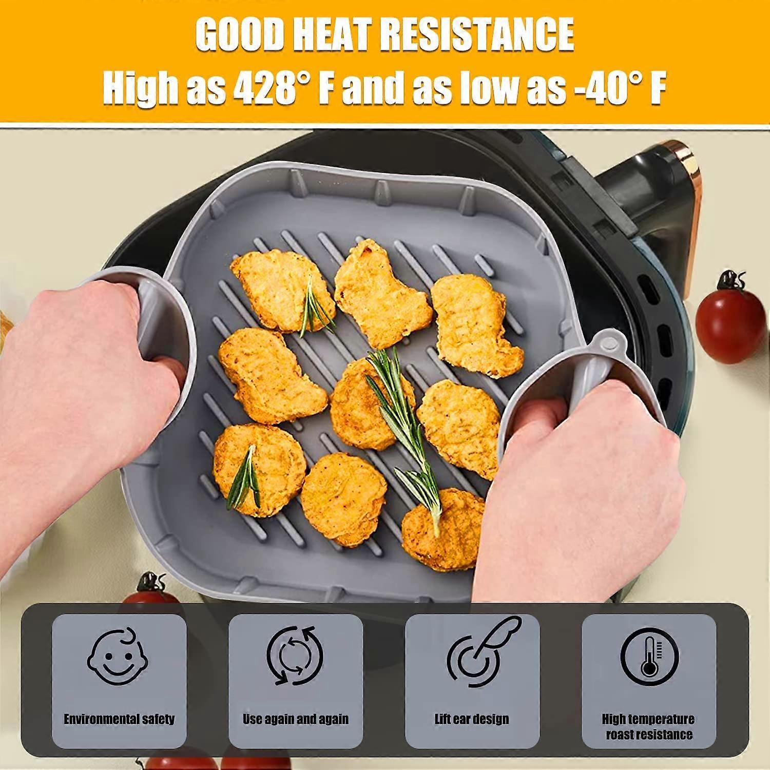 Cestini in silicone per friggitrice ad aria, set da 6 pezzi antiaderen