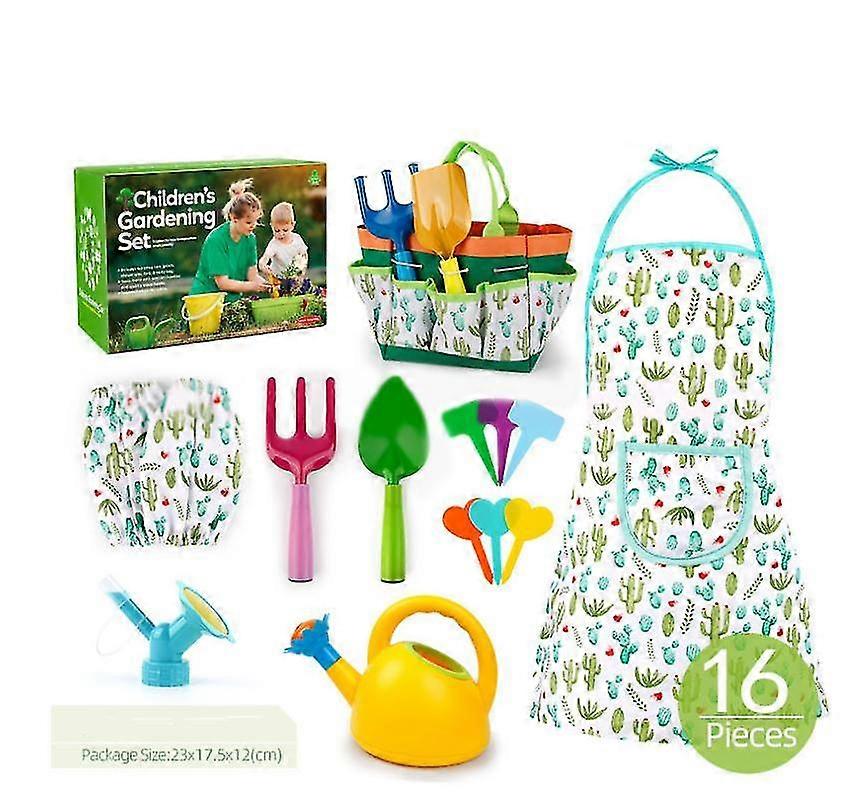 16pcs子供のガーデニングツールセット屋外おもちゃセット