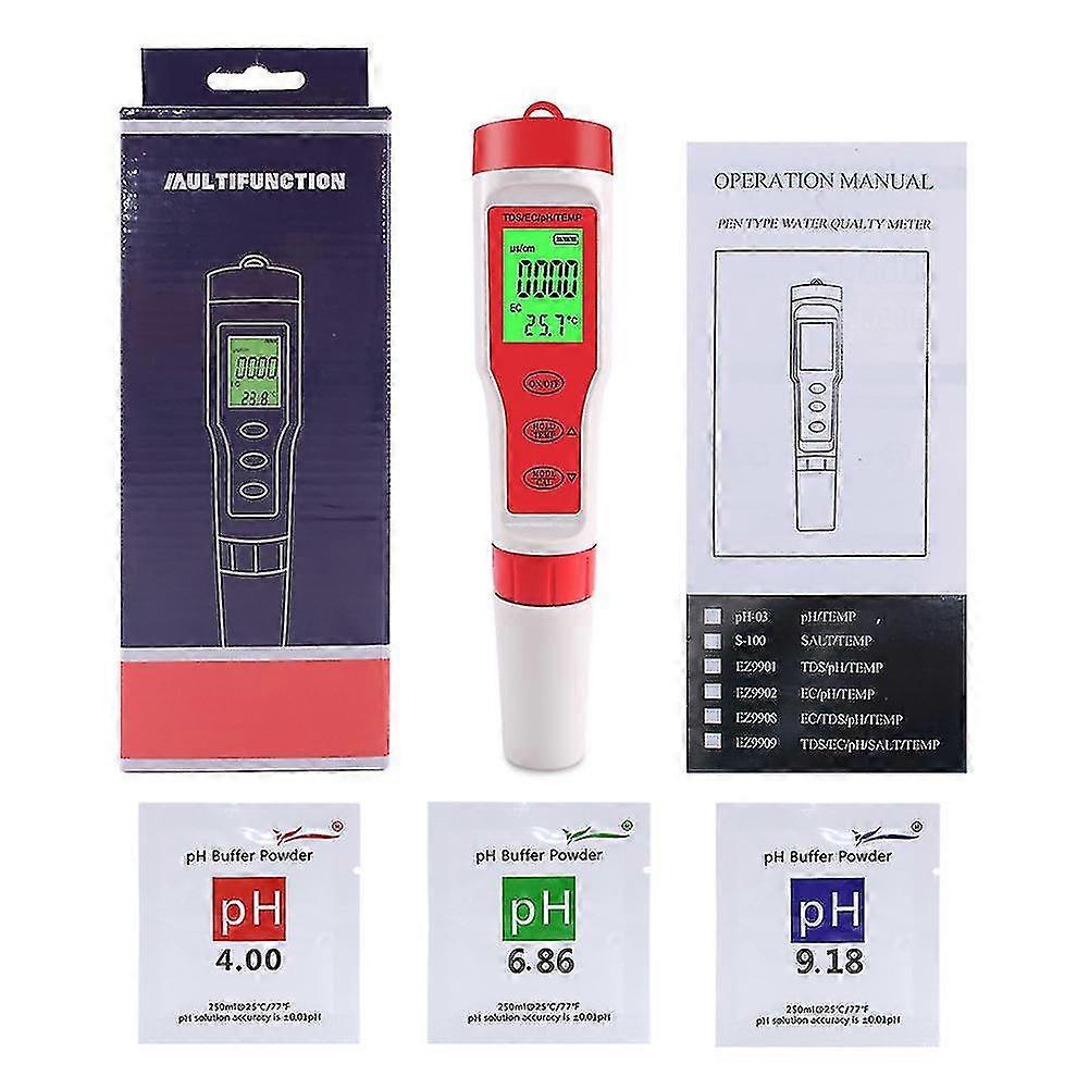 Digital Ph/tds/ec/temperature Quality Tester, Analyzer For Water, Swimming Pools, Aquariums