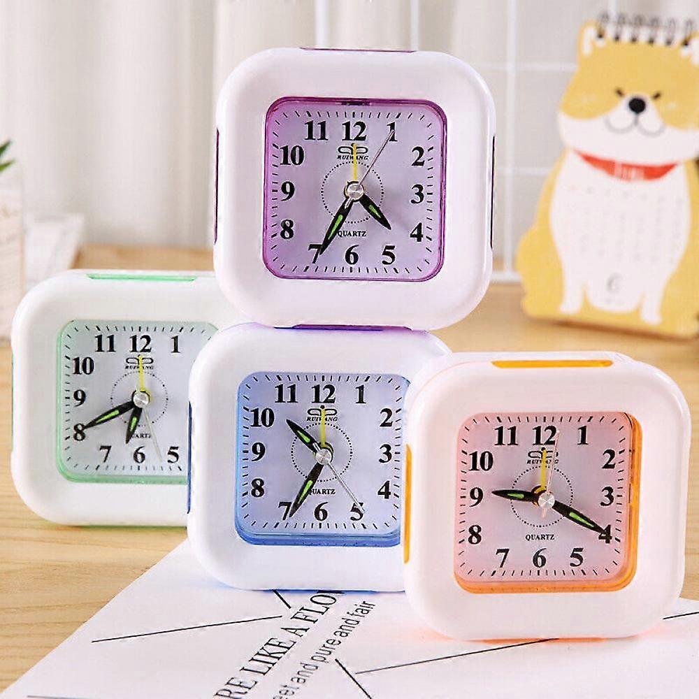 Quartz Alarm Clock Night Light Tick Snooze Small Bedside Clocks for Desk Office JZO