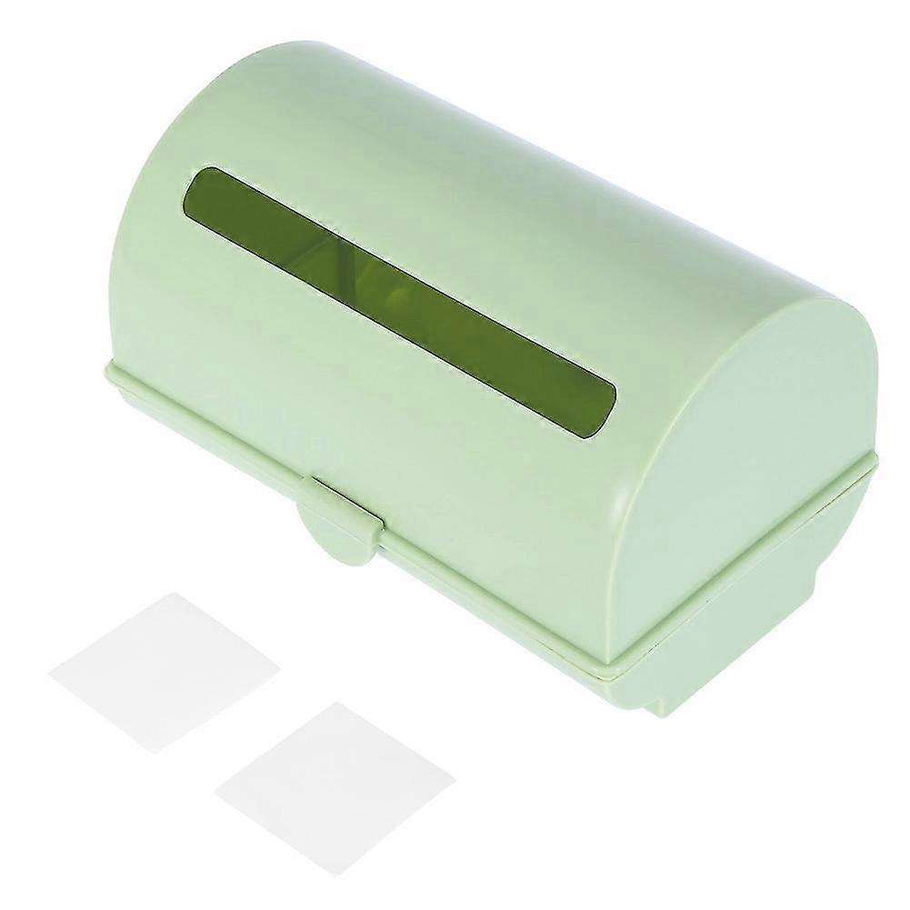Back Adhesive Wall Mount Trash Garbage Plastic Bag Storage Box Organizer Green