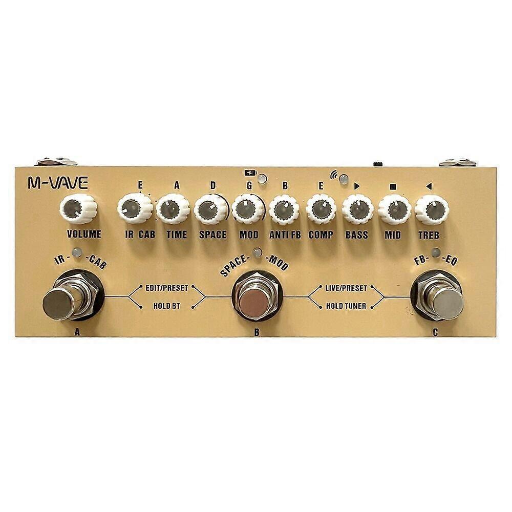 Mångsidig Multi Effects Pedal för Elektrisk Akustisk Gitarr Anpassningsbart ljud