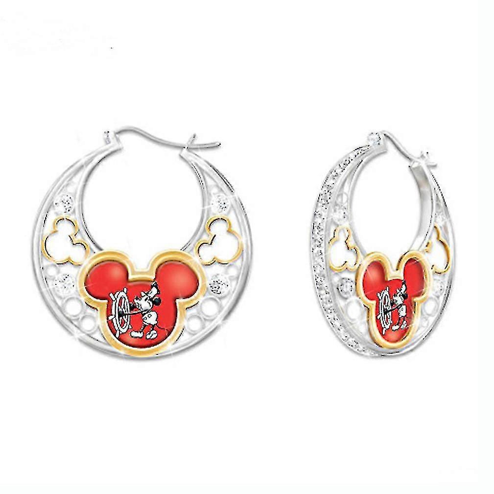 earrings Hollow Two Ed Zircon Ear Studs For