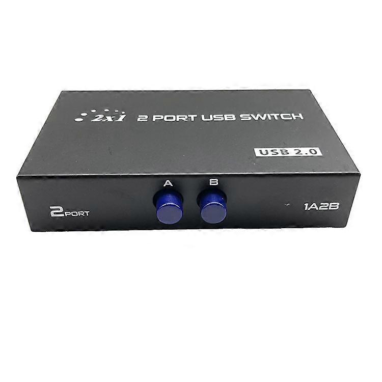 2 in 1 Out USB Print Sharer Plug and Play Sharing Device Switch Box for PC Printer