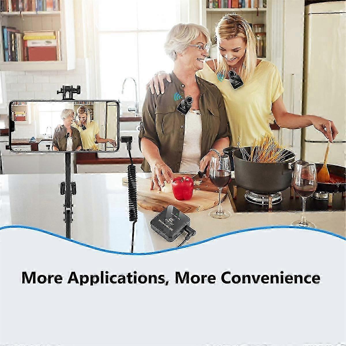 Wireless Lavalier Microphone 1 Drag 2 Multi-function Microphone Direct Broadcast Recording Noise Canceling Microphone