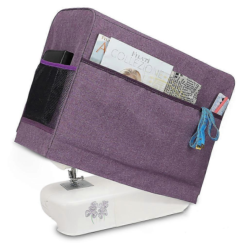 Sewing Machine Carrying Case For Most Standard Sewing Machine, Universal Travel Tote Bag With 2 Removable Transparent Zipper Pouches For Sewing Suppli