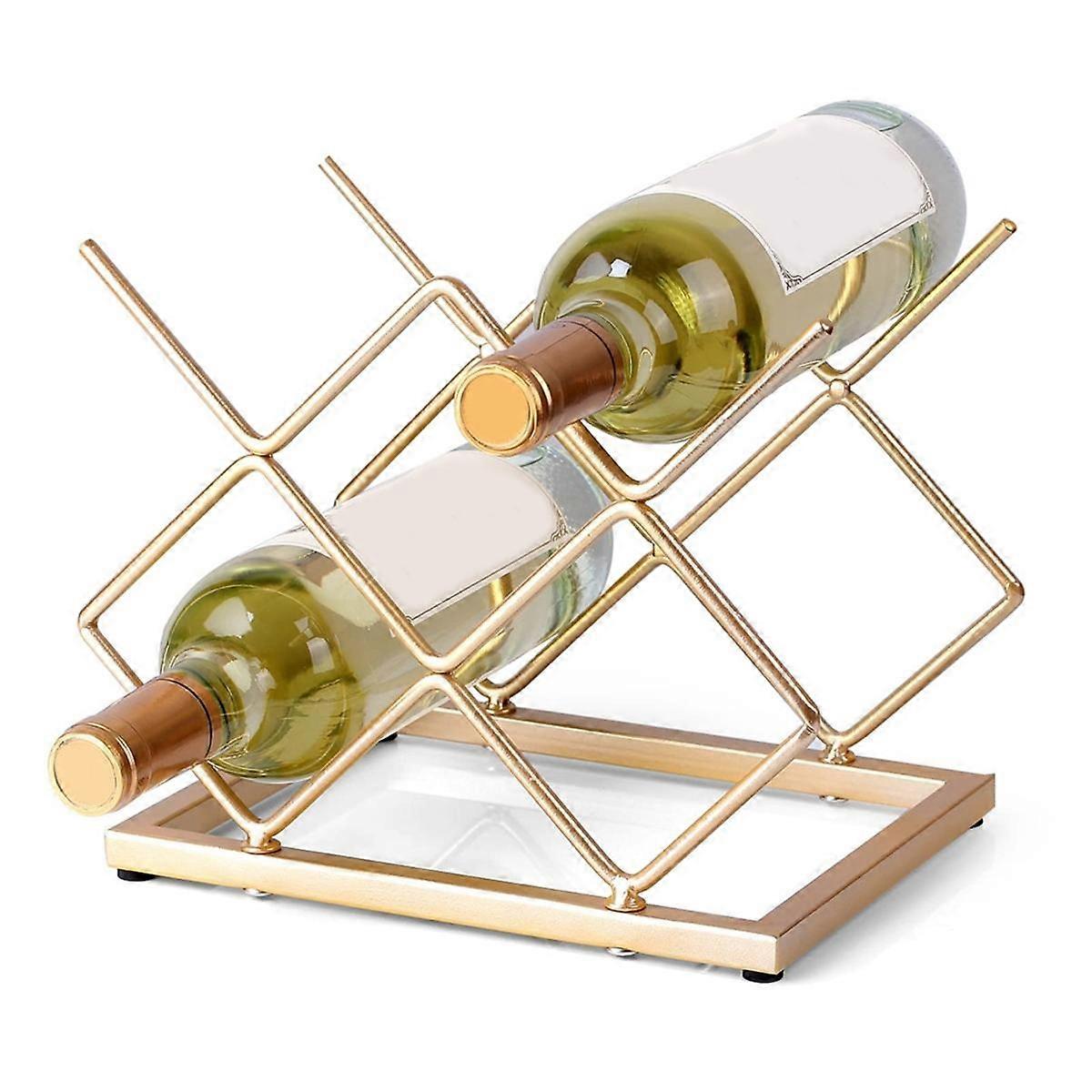 Countertop Wine Rack Freestanding Small Wine Rack Desktop Wine Rack Bracket for Cabinets, Pantry, W