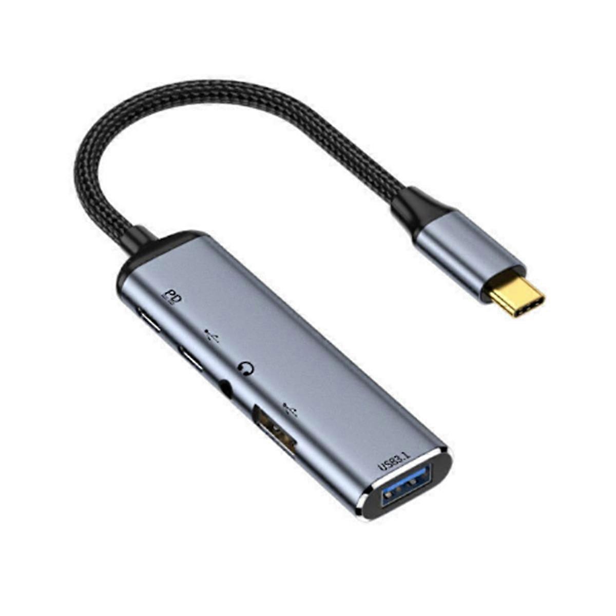 Portable USB 3.1 Type-C Hub to -Compatible Multi Splitter Adapter 4K 3 USB C Hub for PC (Y003)