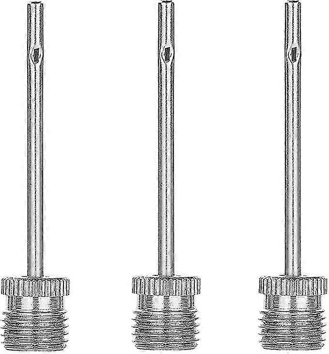 3pcs Silver Ball Pump Attachment, Ball Pump Inflation Needle