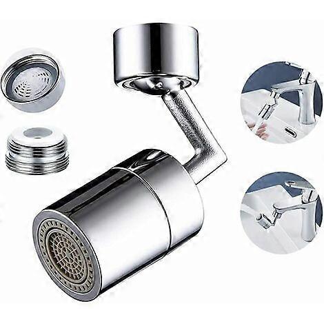 Faucet with Universal Splash Filter, 720 Swivel, Wide Angle Aerator, Dual Function, Rotating Aerator, Sprayer Faucet