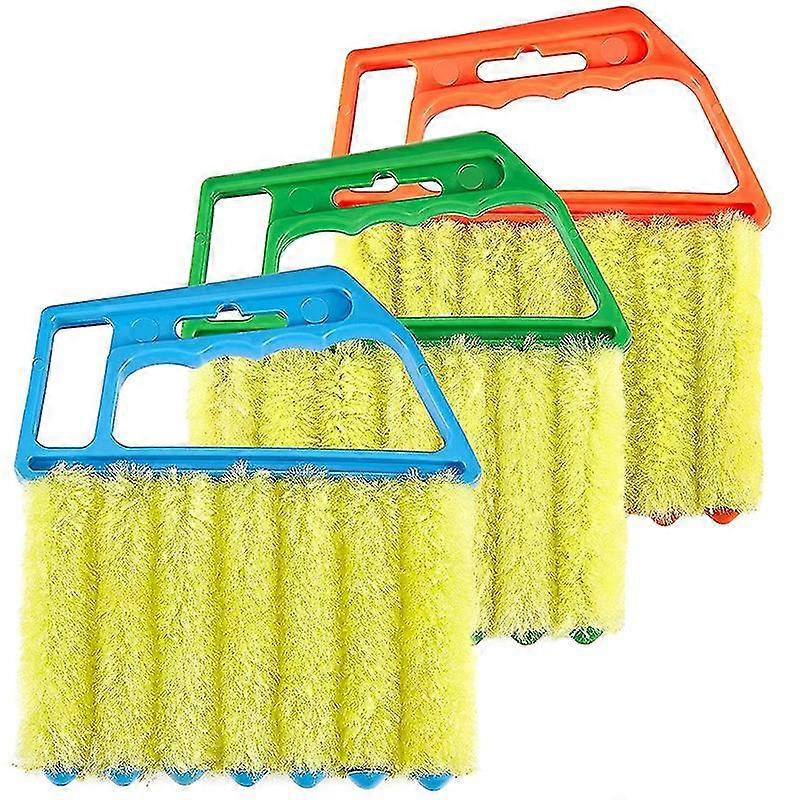 3 Pcs Window 7 Finger Hand-held Mini Duster Brush Blind Dust Cleaner