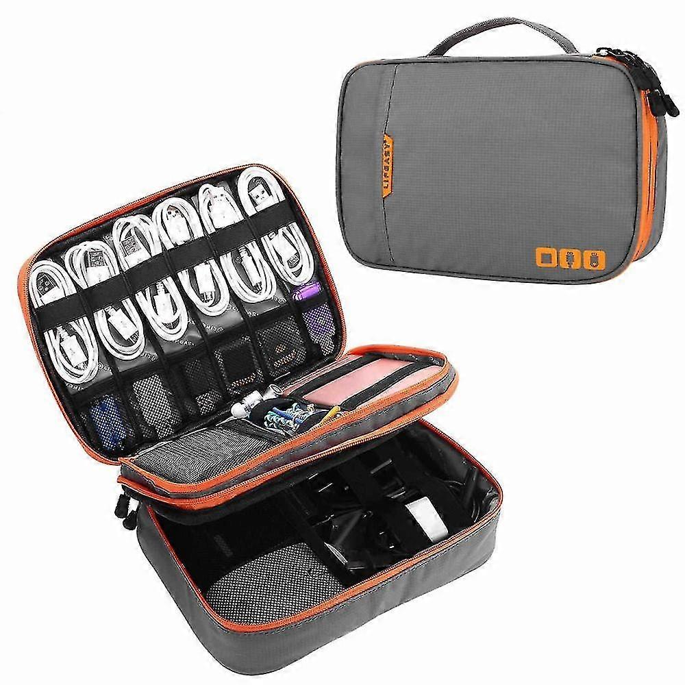 ZRUXE Cable Storage Multifunctional Digital Storage Bag Gadget Manager Digital Bag Ipad Headset Double-layer Charging