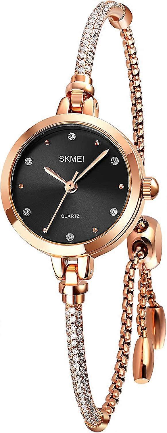 النساء ساعات سوار الماس السيدات أنثى صغيرة روز الذهب أزياء فاخرة رقيقة للماء التناظرية الكوارتز عارضة الفتيات زوجة الهدايا الفضة المعصم ووتش L