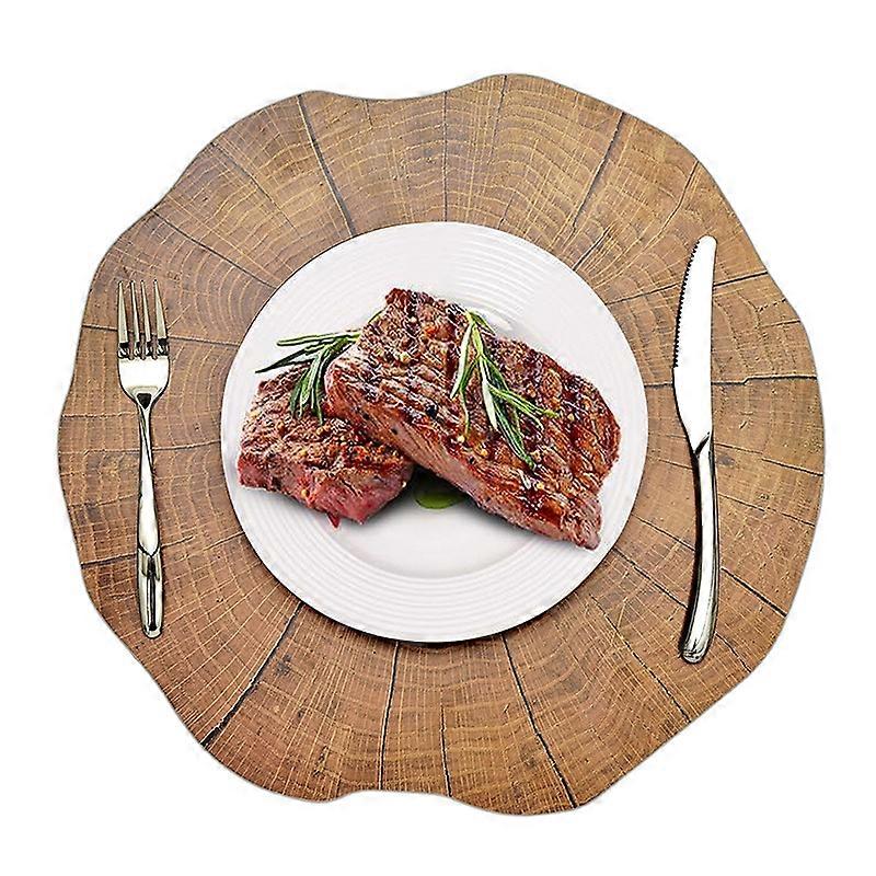 2 PCS Wood Placement Table Mats Tableware Pad